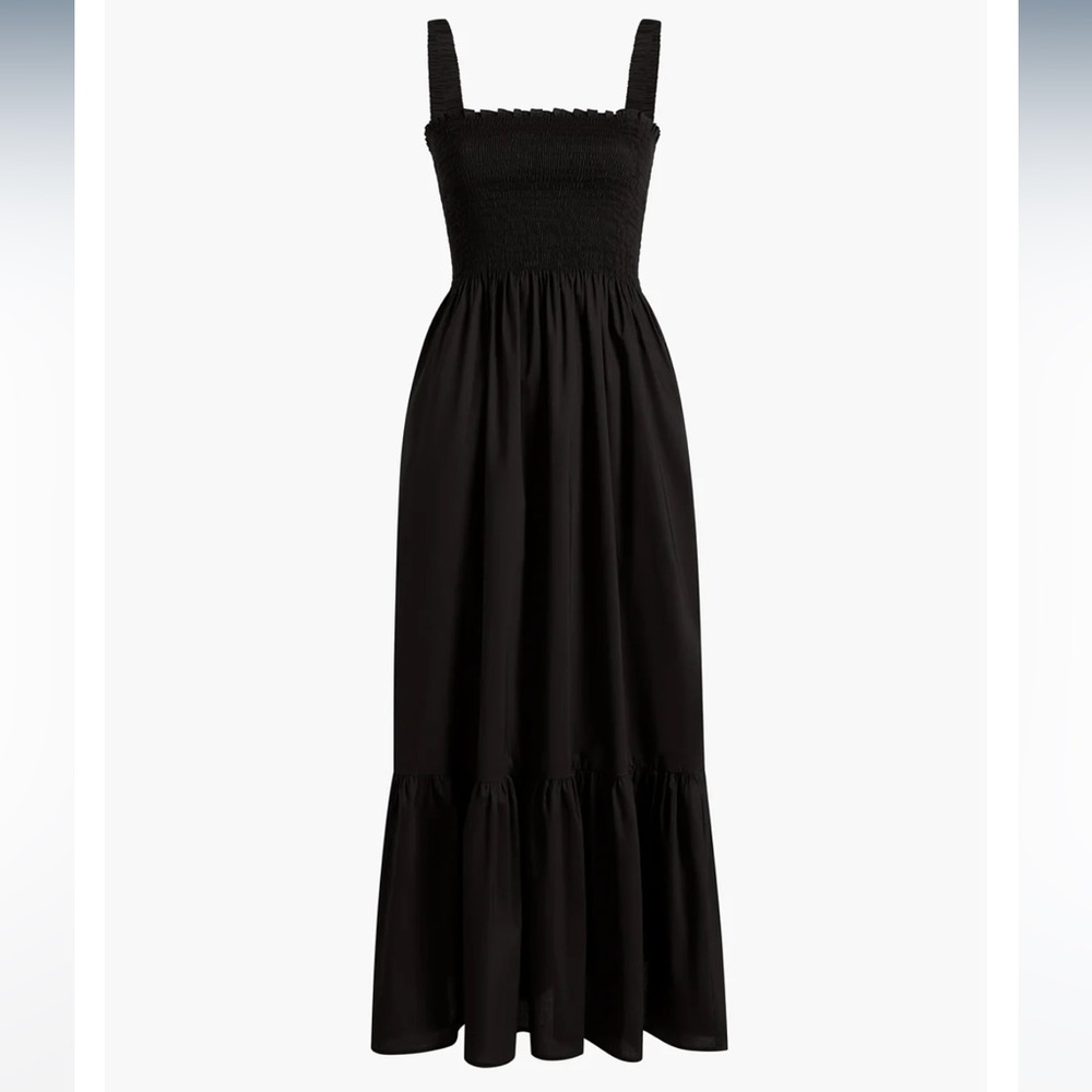 Hill House Anjuli Black Crepe Maxi Dress size small